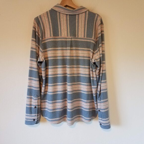 Faherty Women's Legend Sweater Shirt Coastline Stripe XL Extra Large WKS… - Picture 4 of 9